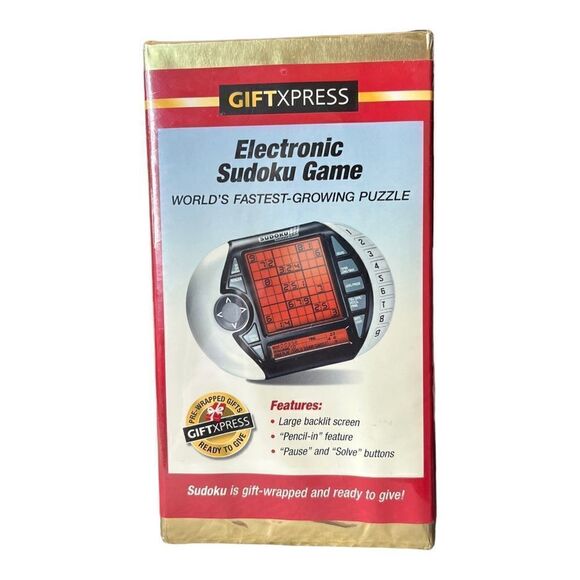 GiftExpress Electronic Sudoku Game Handheld Sealed Box - Picture 1 of 4